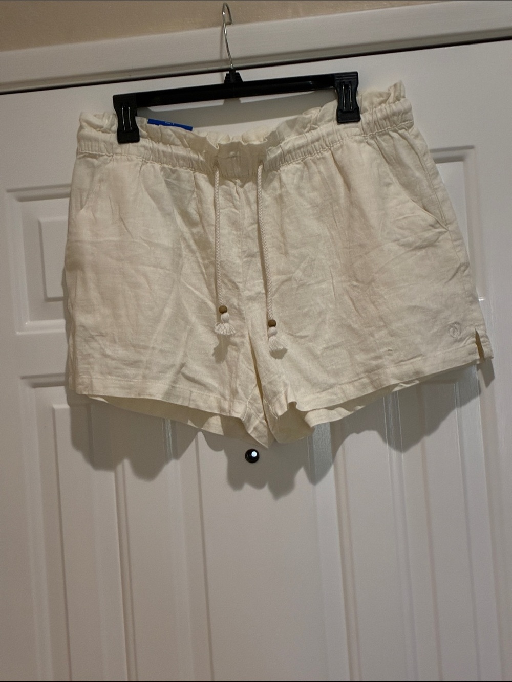 Hang Ten  linen blend Cream Drawstring  Shorts